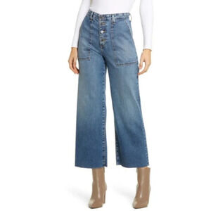 AG Womens 27R Etta Fatigue Button Fly Crop Flare Jeans